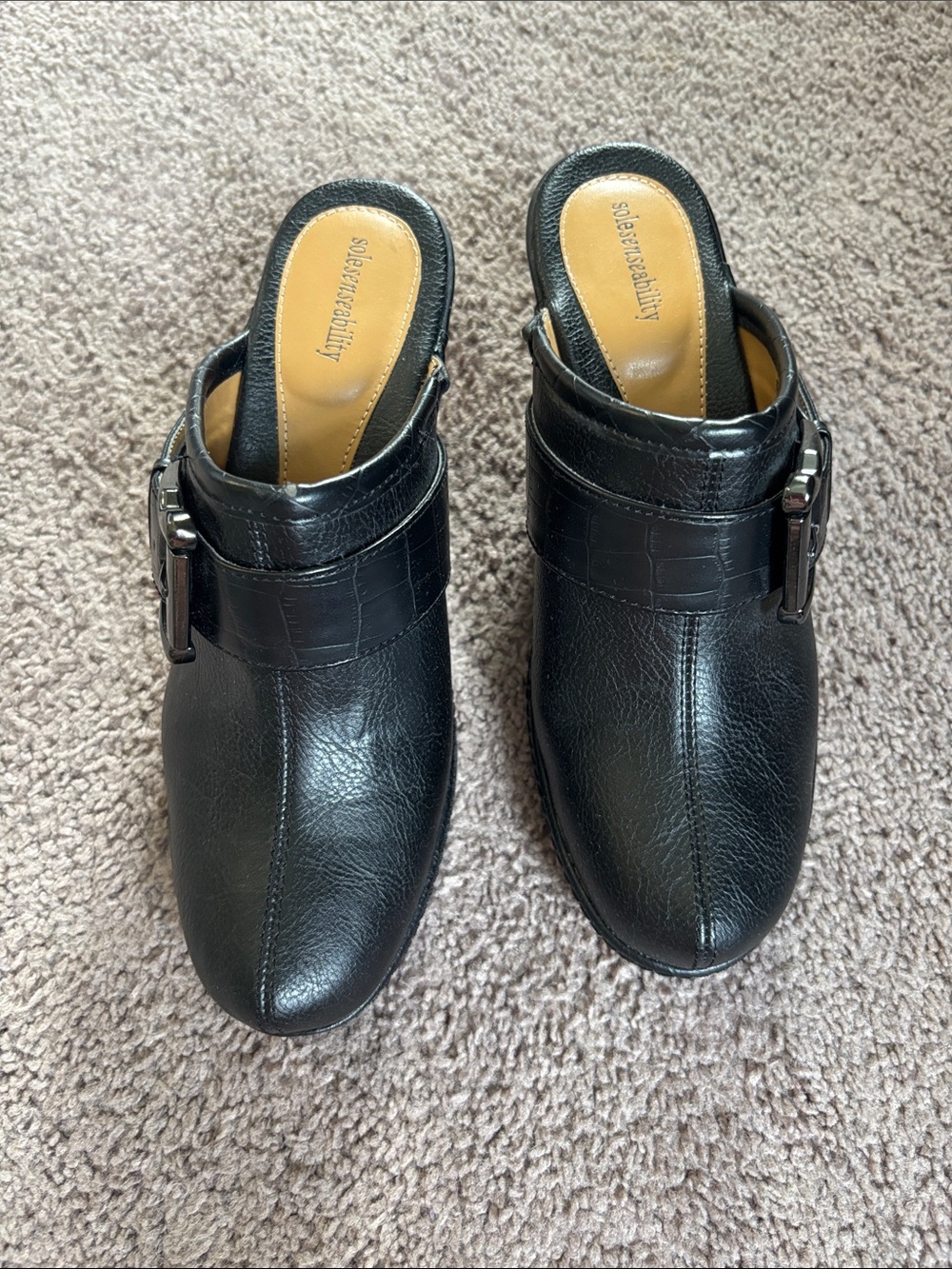 Black Mule with Heel